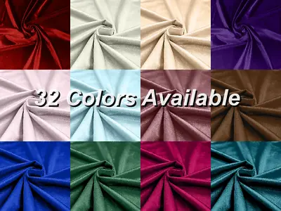 58 /60 Royal Velvet Upholstery Fabric - Solid High Quality Velvet Fabric By Yard • $24.36