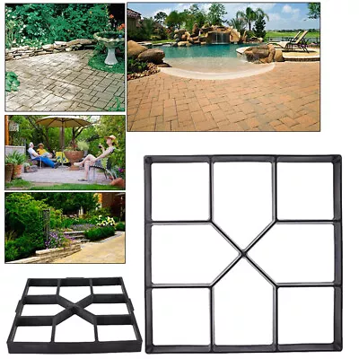 DIY Home Garden Concrete Stone Path Paving Pavement Mold Patio Walk Maker Mould • £8.95