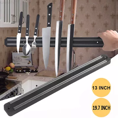 20  Long Magnetic Knife Holder Rack Block Kitchen Bar Strip Tool Wall Organizer • $21.93