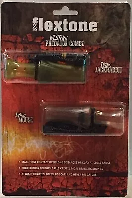 Flextone Dying Rabbit & Mouse Hunting Game Coyote Call WESTERN PREDATOR COMBO PK • $19.95
