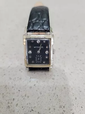 Men's 10K Gold Filled Mid-century Wittnauer Manual Wind Watch With Diamonds • $125