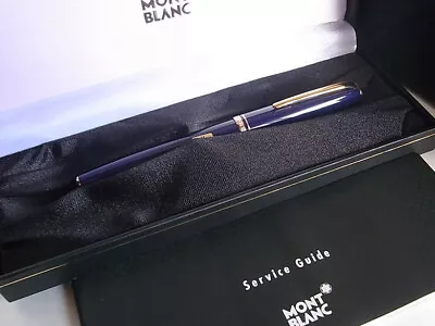 Montblanc Generation Fountain Pen 14K M Nib Navy Blue GT • $219.99