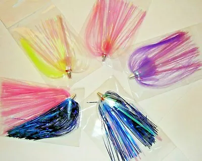 4 Mylar Duster Blue Water Fish Candy Flash Kingfish Mackeral Lure Fishing Tackle • $10.15