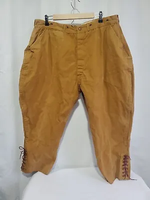 Vintage Riding Pants Mens Breeches Hunting Ankle Laces Double Knee 38x23 • $49.99