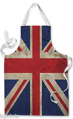 Splashproof Novelty Apron Union Jack Grunge Cooking Painting Kitchen BBQ Gift • £16.99