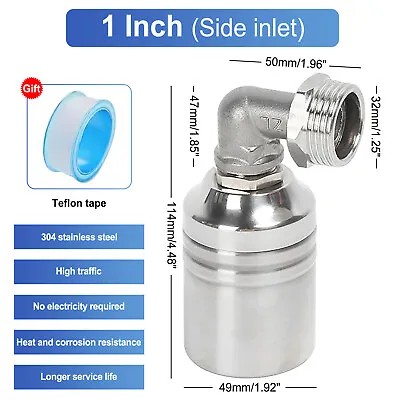 304 Stainless Steel Fully Automatic Water Level Control Float Valve Tap Fittings • $14.99