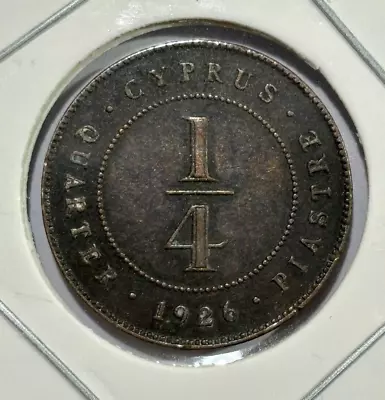 1926 Cyprus 1/4 Piastre - George V Coin • $16.08