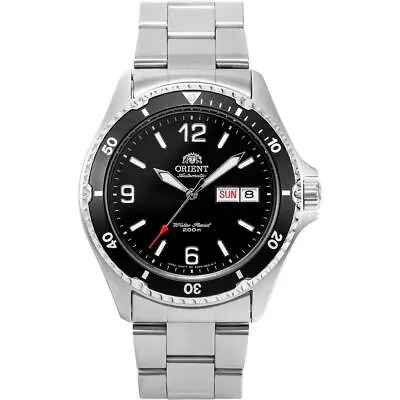 Orient Mako II Automatic Black Dial Steel Bracelet Men's Watch FAA02001B9 • £209
