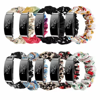 For Fitbit Inspire 2 HR Ace Scrunchie Nylon Elastic Fabric Strap Band Watch • £6.94