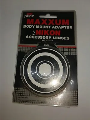 PRINZ  Sony Alpha/ Minolta Maxxum Body To Nikon Lens Adapter With Glass • $49