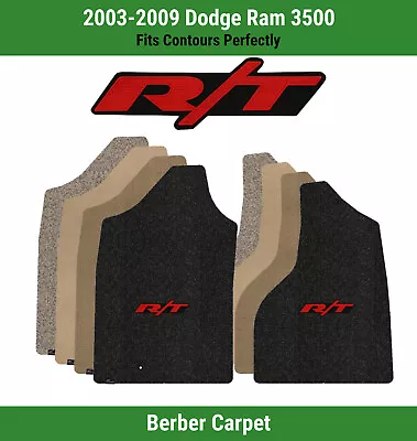 Lloyd Berber Front Carpet Mats For '03-09 Dodge Ram 3500 W/Red On Black RT Logo • $160.99