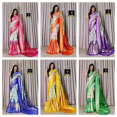 Saree Blouse Wedding Designer New Sari Indian Pakistani  Bollywood Party Wear • $50.99