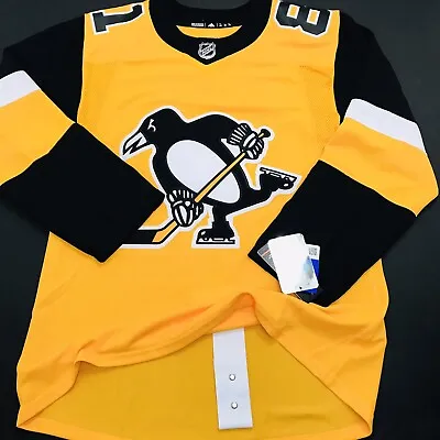 $107.10 • Buy Adidas Authentic Pittsburgh Penguins HOME Kessel FIGHT STRAP Jersey Sz 46 (458)
