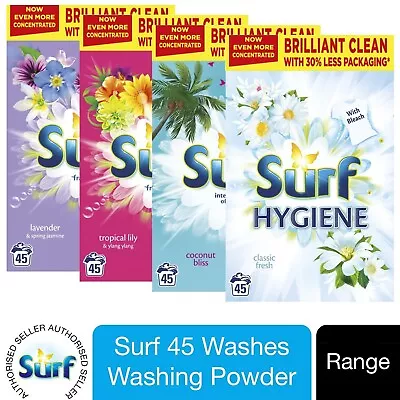 Surf  Laundry Washing Powder - Select  Fragrance  23-45- 80 -130 Washes • £15