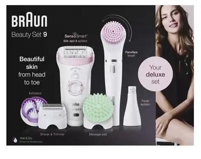 Braun Silk-épil Beauty Set 9 For Women Face Body & Leg Wet & Dry Epilator Shave • $196