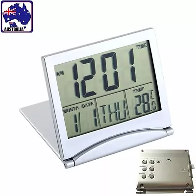 Desk Digital LCD Alarm Clock Time Calendar Temperature Thermometer HCLO 39101 • $7.57