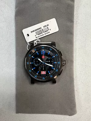 New Michele Sport Sail Large All Black Noir 42mm Watch • $295