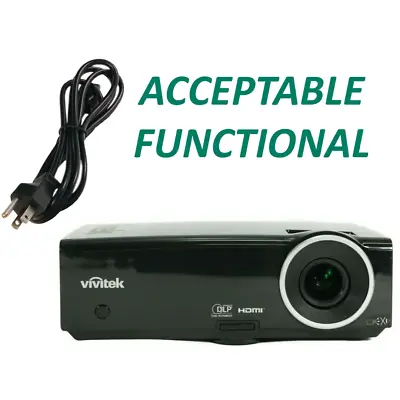 ViviTek D837 DLP Projector 3200 Lumens HDMI HD 1080i - Acceptable Functional • $55.84
