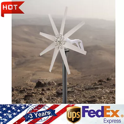 Wind Turbine Generator Kit 600W 12V W/ 8 Blades Wind Power Generator For Marine • $237