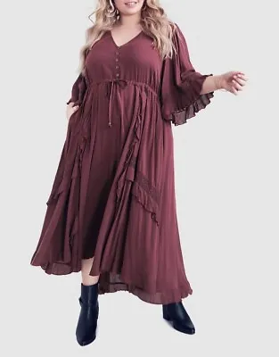 AVEOLOGY By CITY CHIC Cadence Dress - Mulberry Plus Size 30-32 NWT [RRP $129.95] • $35