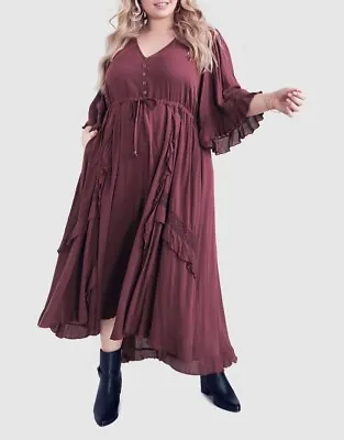 AVEOLOGY By CITY CHIC Cadence Dress Mulberry Plus Size Med/18 NWT [RRP $129.95] • $35