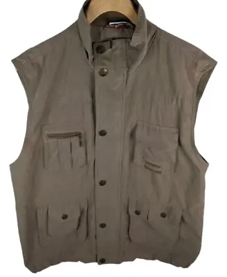 Vintage Kitzo Austria Waistcoat Utility Fishing Gilet Vest Jacket - Mens Large L • $12.39