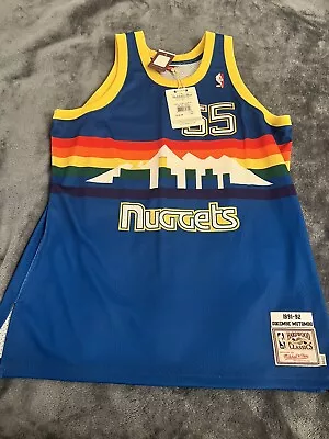 Denver Nuggets Dikembe Mutombo Mitchell & Ness NBA Authentic Jersey XL 48 NEW • $76