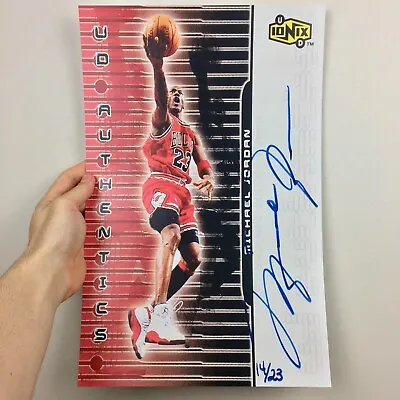 Michael Jordan Auto UD Authentics 14/23 Poster • $11.03