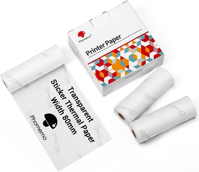 $35.71 • Buy Phomemo Transparent Thermal Self-Adhesive Sticker Paper For Phomemo M03/M03AS/M0