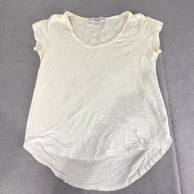 Decjuba D-Luxe Womens T-Shirt Size XS White Short Sleeve Top • $9.97