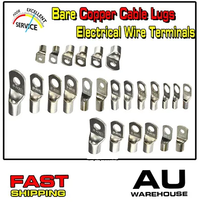 Auto 4WD Solar Battery Cable Lug Copper Wire Terminals Crimp Welding Solder Ring • $10.22