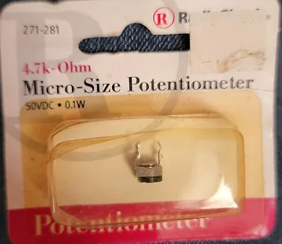 Radioshack 4.7Ohm Micro-Size Potentiometer • $13.95