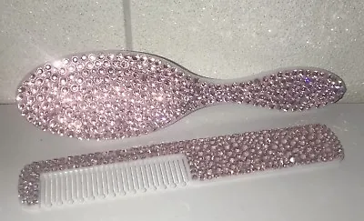 Babies First Brush/Comb Set.Bling RhinestonesChristening Gift Baby Shower • £14.99