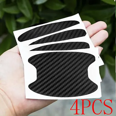 $3.81 • Buy 4* Carbon Fiber Door Handle Protector Film Anti Scratch Sticker Car Accessories