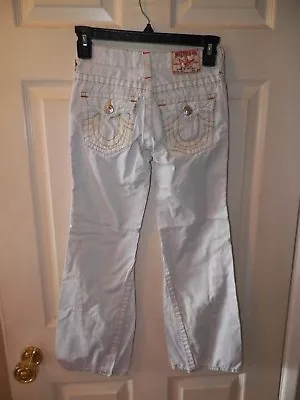 Girls True Religion Joey Jeans Pants Super Light Blue Size 10 Cute! • $24.99