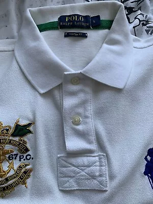 Ralph Lauren Men Polo Shirt Polo Large In White.With Crested Embroidered Logo • £18