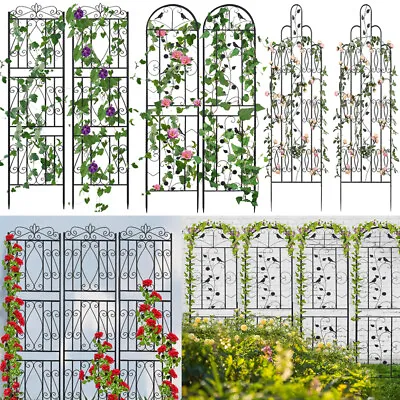 £69.91 • Buy Set Of 2 Garden Climbing Trellis Plant Flowers Support Frame Outdoor Fence Panel