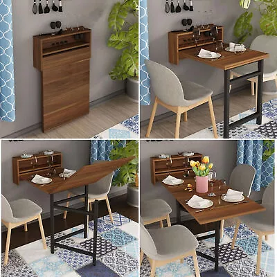 Folding Dining Table Murphy Wall Mounted Space Saving Foldable Kitchen Table • $339.95