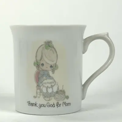 Vintage 1974 Precious Moments Mothers Day Mug Thank You God For Mom” • $7.95