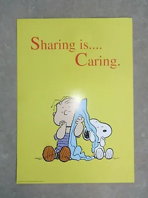 Vintage Argus Peanuts Snoopy Classroom Childs Room Poster Linus 19x13.5 • $14.95