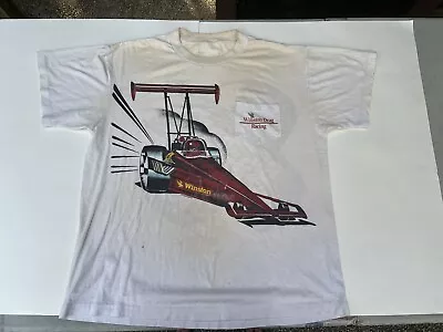 Vintage 1992 Winston Drag Racing Single Stitch Sleeve Double Sided T Shirt XL • $40