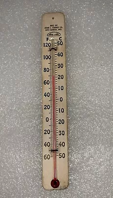 Vintage Acu-rite Indoor/ Outdoor Thermometer -Lake Geneva Wi - 6” Tall (SB1) • $22.95