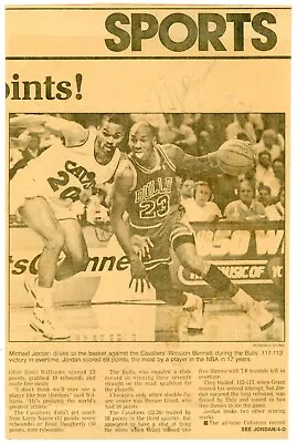 Michael Jordan ~ Signed Autographed Career High Original Newspaper Auto~ JSA LOA • $5995