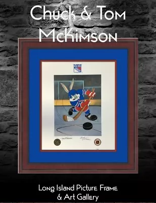 Tom & Chuck McKimson L/ED Signed Bugs Bunny NY Rangers Serigraph Custom Framed • $450