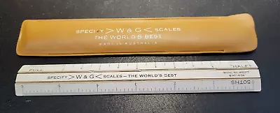 W & G Scales Mechanical Draftmans' SCALE RULER Model #WG/P7  W/ Leather Case • $9.99