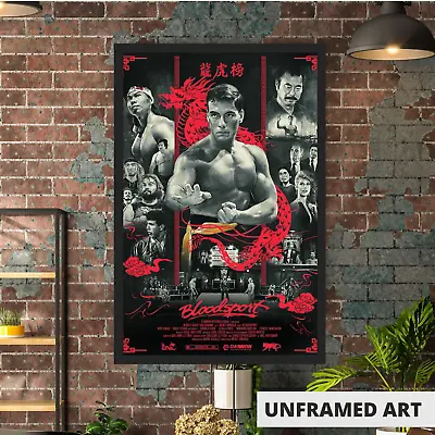 Bloodsport - Movie Poster Jean Claude Van Damme 11x17  Wall Art Gift Poster • $14.90