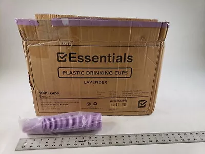 Case Of 1000 Lavender Essentials Plastic Drinking Disposable 5 Oz Cups • $24.24