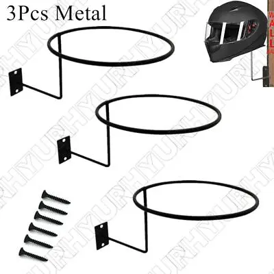 3Pcs Motorcycle Helmet Holder Hook Jacket Bag Display Rack Wall Mount Hanger USA • $13.99