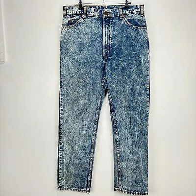 Vintage Levi's 509 Jeans Blue Acid Wash Denim 1999 90s Made In USA 36x30 (34x30) • $39