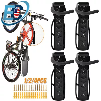 1/2/4PCS Wall Mount Vertical Bike Rack Bicycle Holder Hook Storage Hanger Garage • $12.49